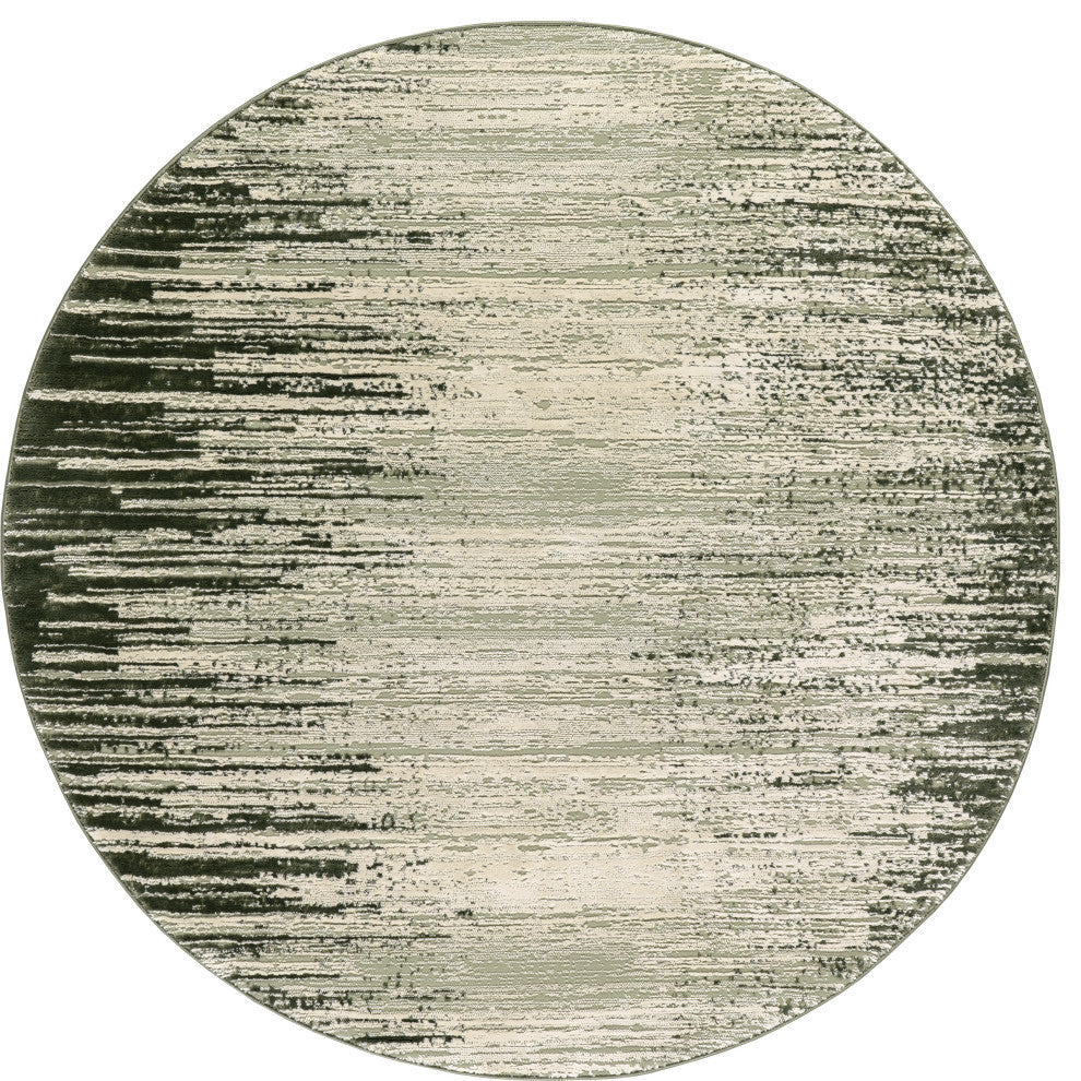 Cecilla Abstract Machine Washable Area Rug, Green 6'