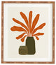 Alisa Galitsyna Two Green Vases Orange Plant Framed Wall Art, 14x16.5"