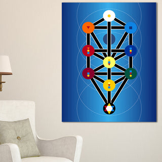 "Cabala Jewish Symbols" Modern Digital Art Canvas Print