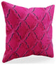 Plutus Fuchsia Purple Diamond Faux Fur Throw Pillow, 20" x 26" Standard