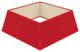 Tree Nest Contemporary Tree Skirt Stand Christmas Tree Collar Square Basket, Red