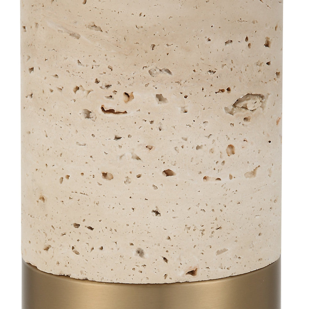 Uttermost Gravitas Elegant Brass and Stone Lamp