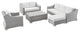 Lounge Sectional Sofa Chair Set, Rattan, Wicker, Gray White, Outdoor