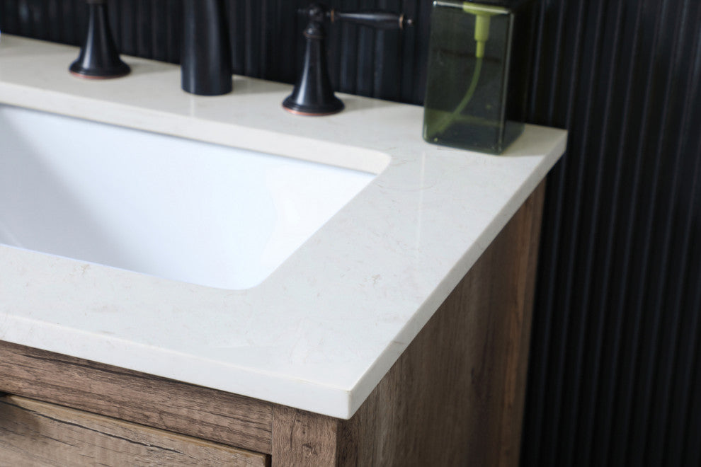 Louie 24" SIngle Bathroom Vanity, Natural Oak