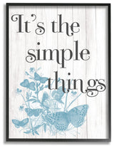 It's the Simple Things Quote Butterfly Nature Rustic Text,1pc, each 24 x 30