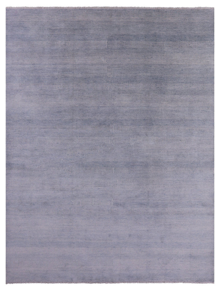 9' 3" X 12' 1" Savannah Gabbeh Wool and Silk Hand-Knotted Rug Q6623