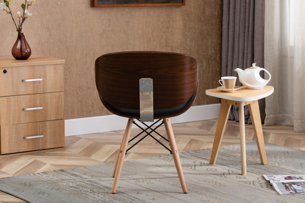 Home Beyond Black Synthetic Leather Leisure Arm Chair