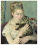 "Woman with a Cat" Digital Paper Print by Pierre-Auguste Renoir, 15"x18"