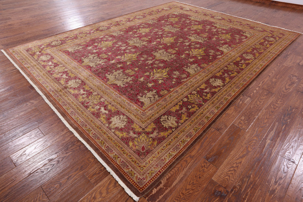9' 1" X 12' 0" William Morris Hand Knotted Wool Rug Q4872