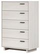 South Shore Fynn 5 Drawer Chest in Winter Oak