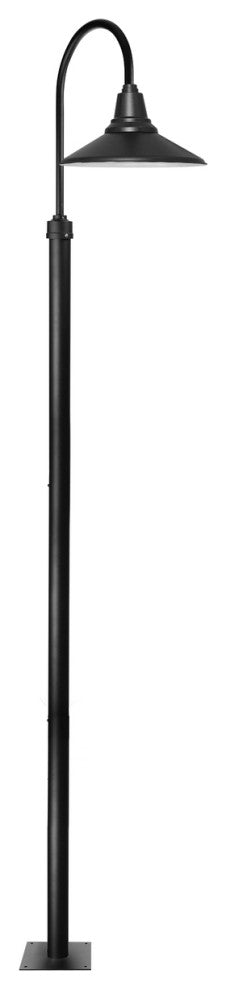 Cocoweb 12" Calla LED Outoor Post Light in Black With 11' Post