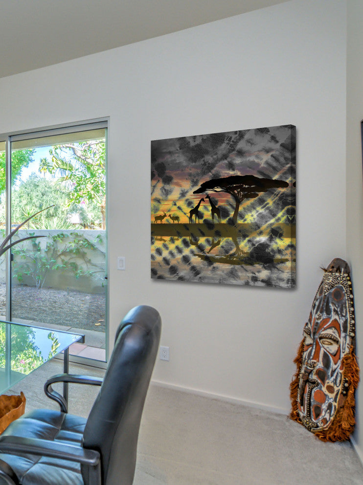 "Walk at Dusk" Print on Canvas, 32"x32"