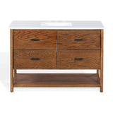 Safavieh Couture Jaylessa Vanity, Medium Oak/White, 48In