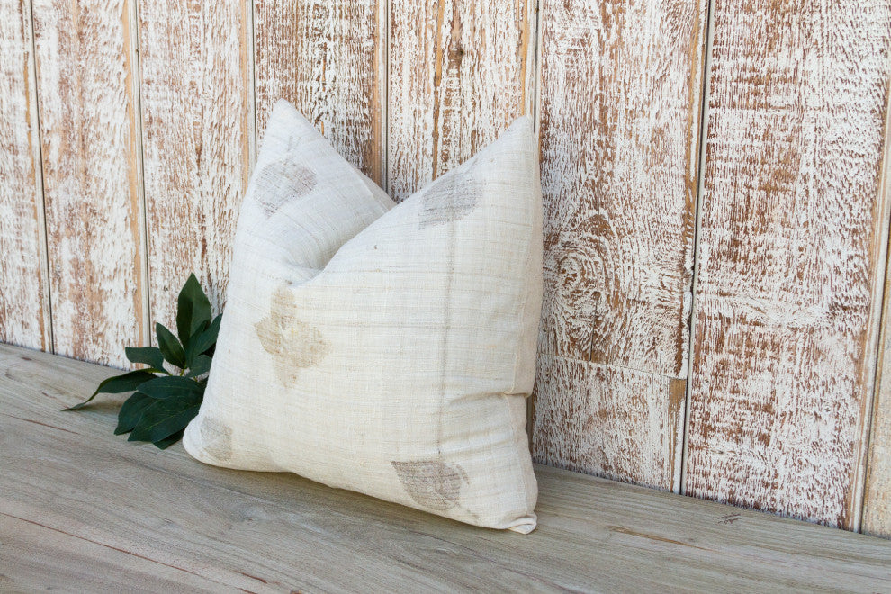 Ajano Leaf Printed Organic Silk Pillow