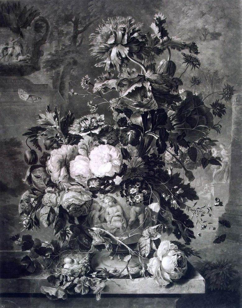 Richard Earlom Flowers, 20"x25" Wall Decal Print