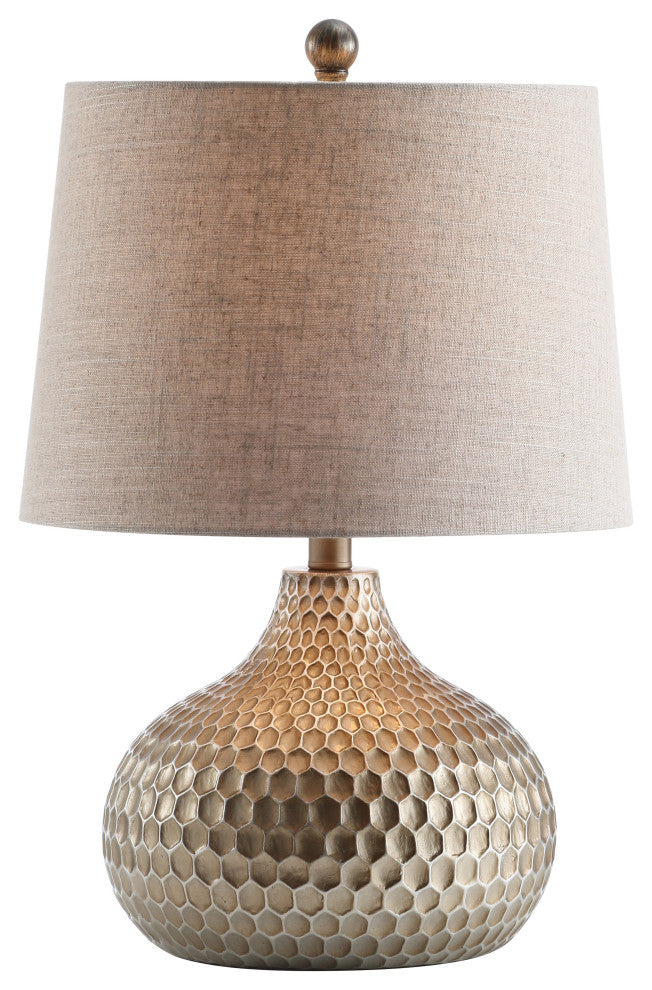 Bates Honeycomb LED Table Lamp, Antique Brown, 22"