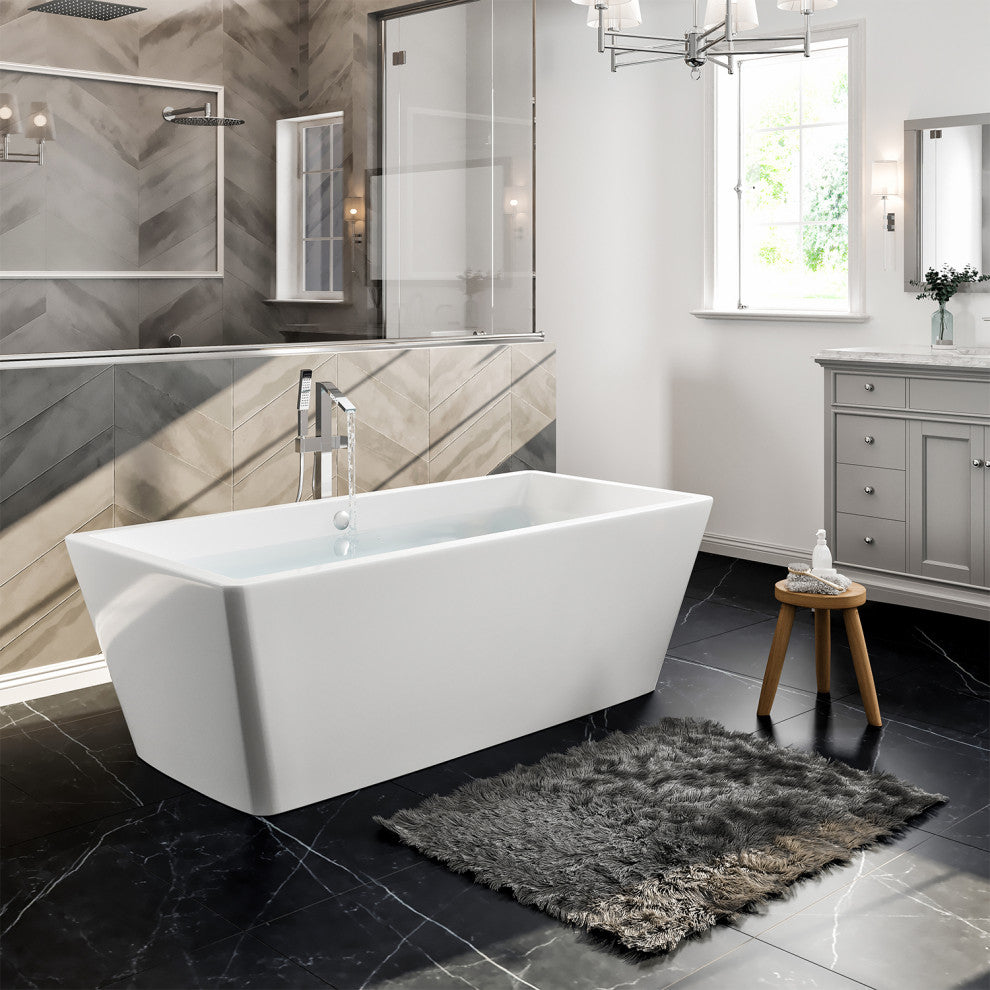 Eviva Rachel Free Standing 60" Acrylic Bathtub