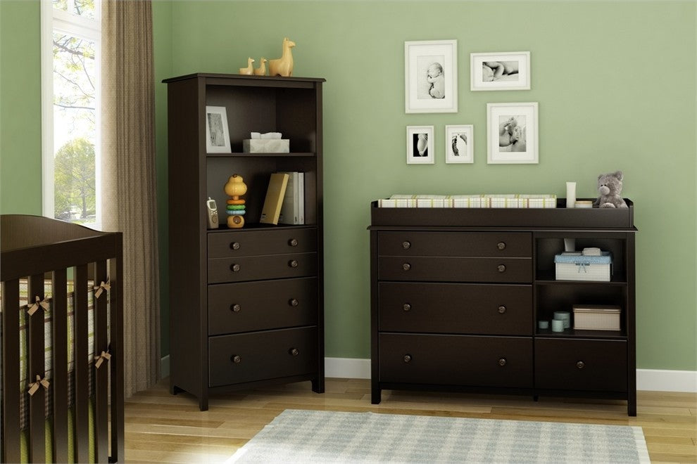 South Shore Little Smileys Changing Table, Espresso
