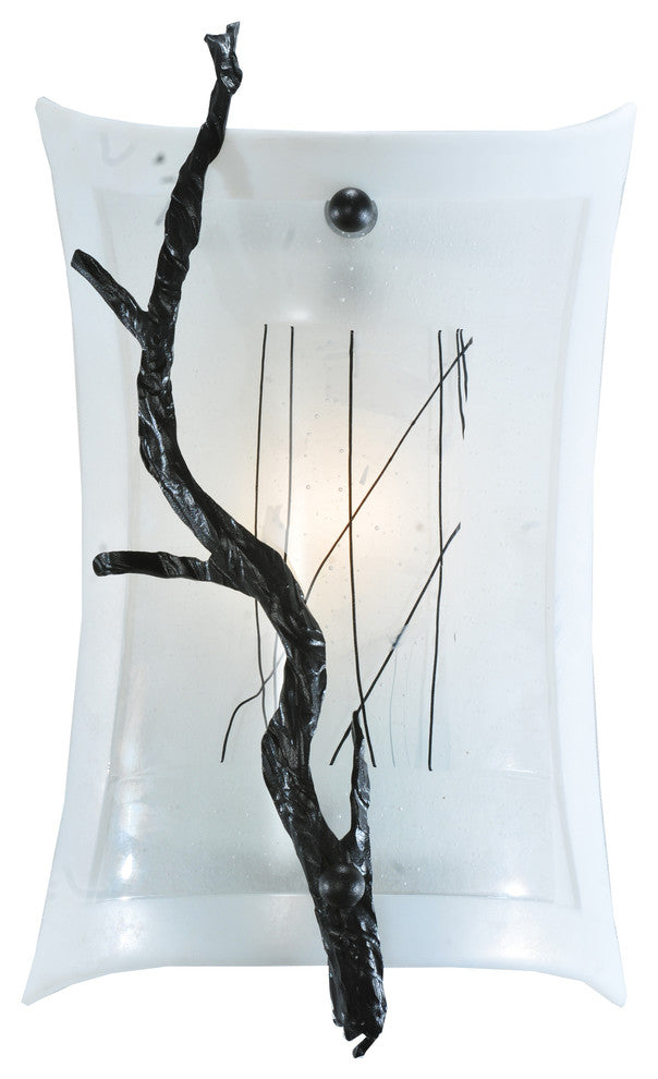 9"W Metro Fusion Twigs Glass Wall Sconce
