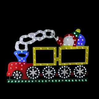 12.25" Lighted LED Multicolor Train Christmas Window Silhouette Decoration