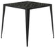 Mink Marble Top Side Table, Top: Black, Base: Black Stainless