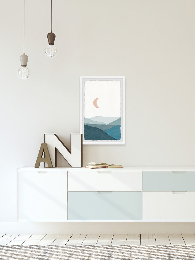 "Half Moon Illusion" Framed Painting Print, 24x36