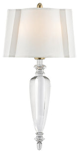 Tipton 2-Light Wall Sconce, Aged Brass Finish, Off White Linen Shade