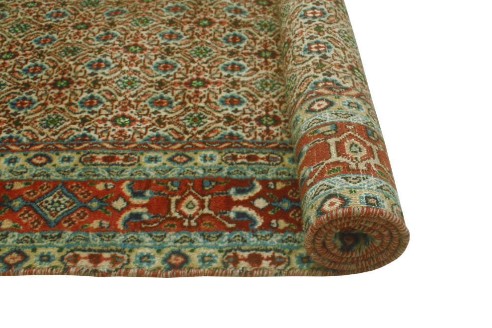 Fine Vintage Distressed Layken Rust/Beige Rug, 3'0 x 4'11