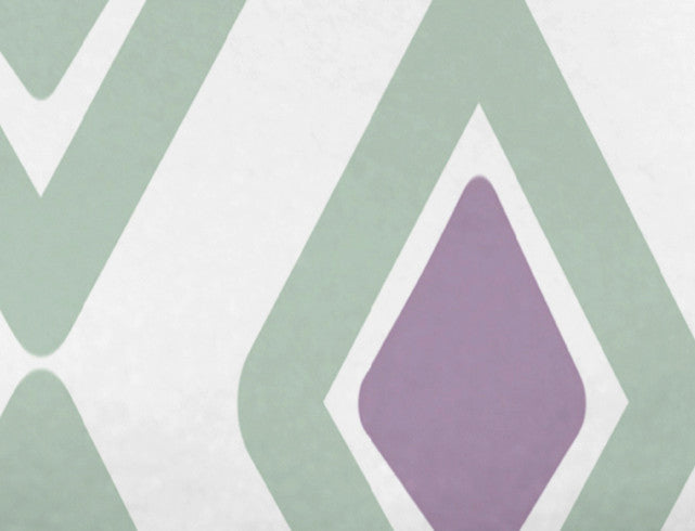 Diamond Jive 2, Geometric Print Bath Towel, Soft Green