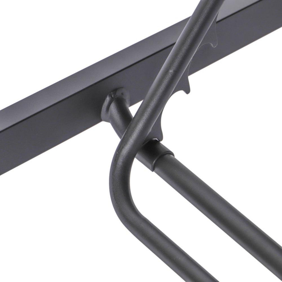 Black Aluminum Outdoor Patio Chaise Lounge Chair
