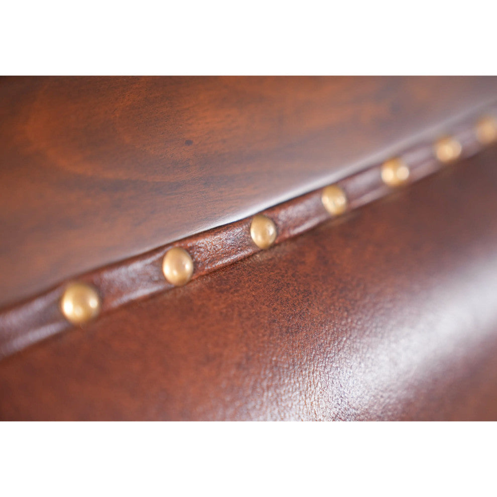 Regency Mahogany and Leather Arm Chair