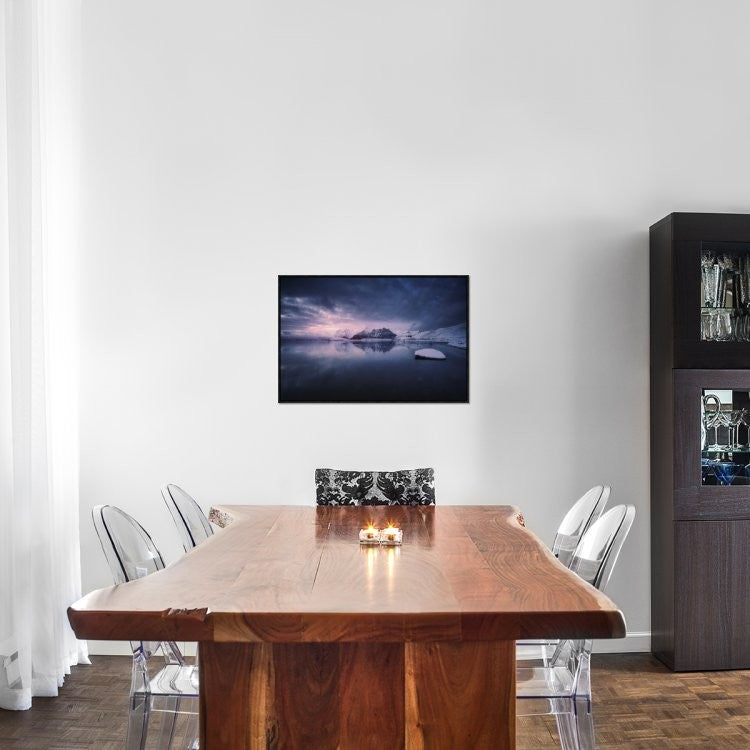 "Quiet Frost Light Ii" Framed Canvas Giclee by Juan Pablo De, 31x21"