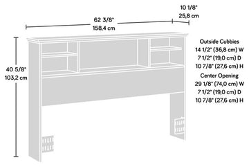 Sauder River Ranch Engineered Wood Full-Queen Headboard in Walnut Finish