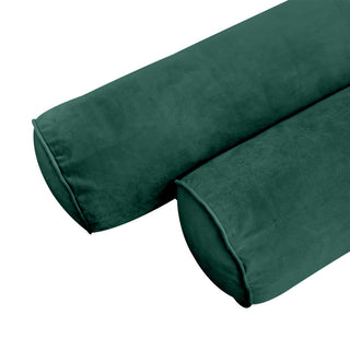 STYLE V6 Full Velvet Pipe Trim Indoor Daybed Bolster Pillow |COVER ONLY| AD317