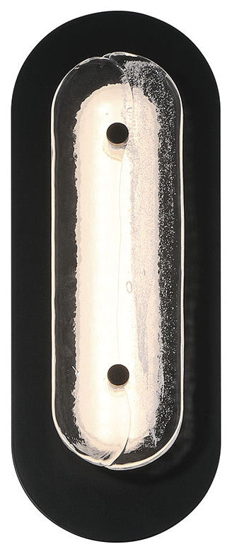 Tramore, Outdoor, 16", Powder Coat Black, Silver Glass