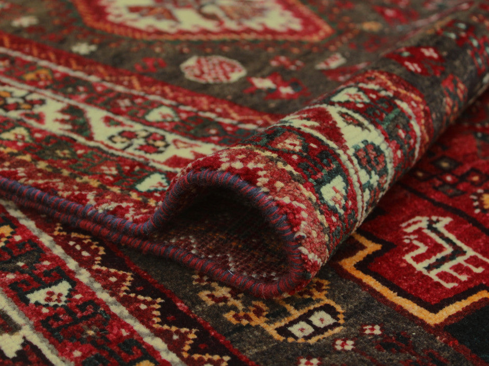 Fine Vintage Distressed Blaeclea Red Rug