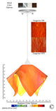 Jezebel Radiance Flame Large Pendant, Tangerine