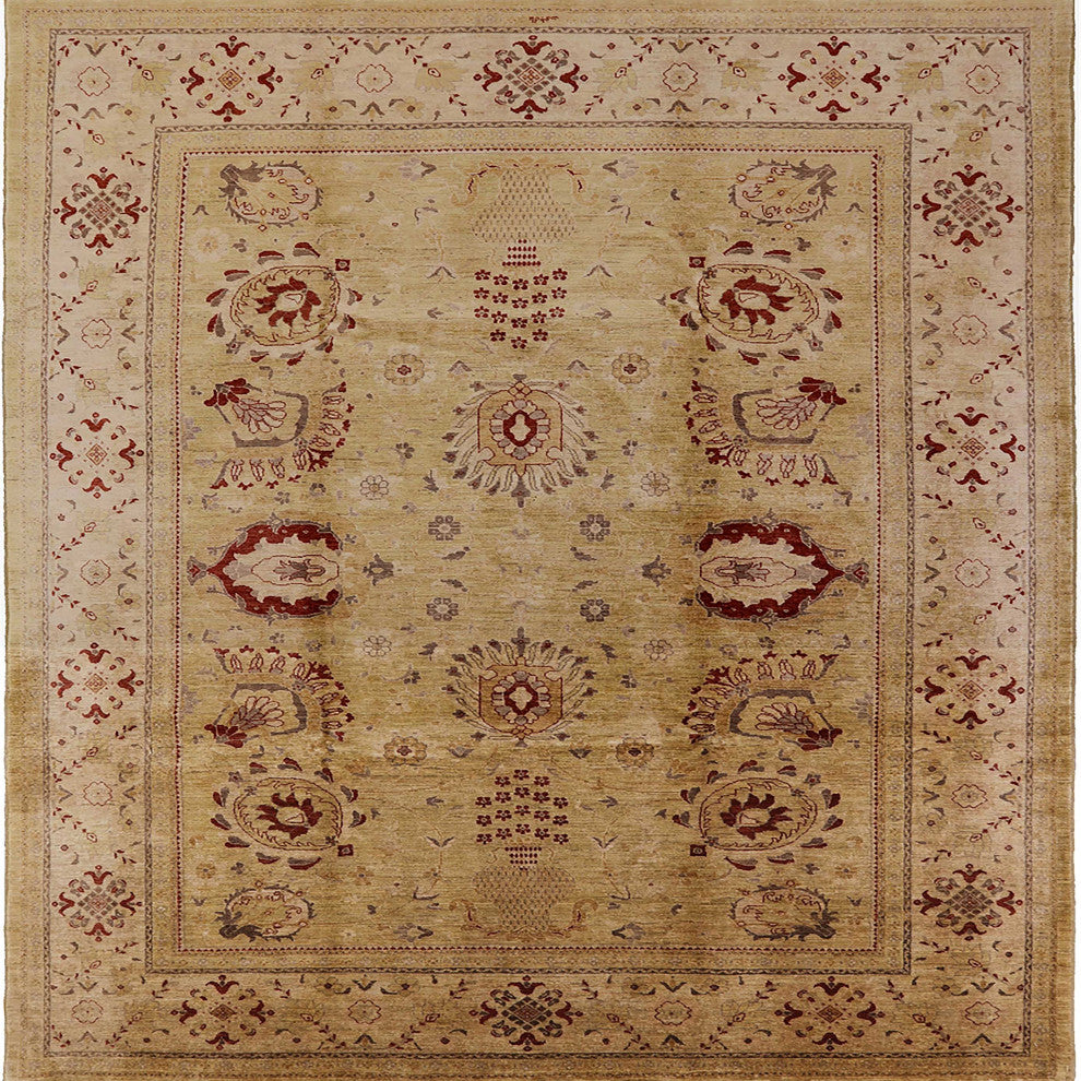 Ahgly Company Indoor Square Mid-Century Modern Area Rugs, 3' Square