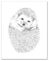 Cute Hedgehog 11x14 Canvas Wall Art