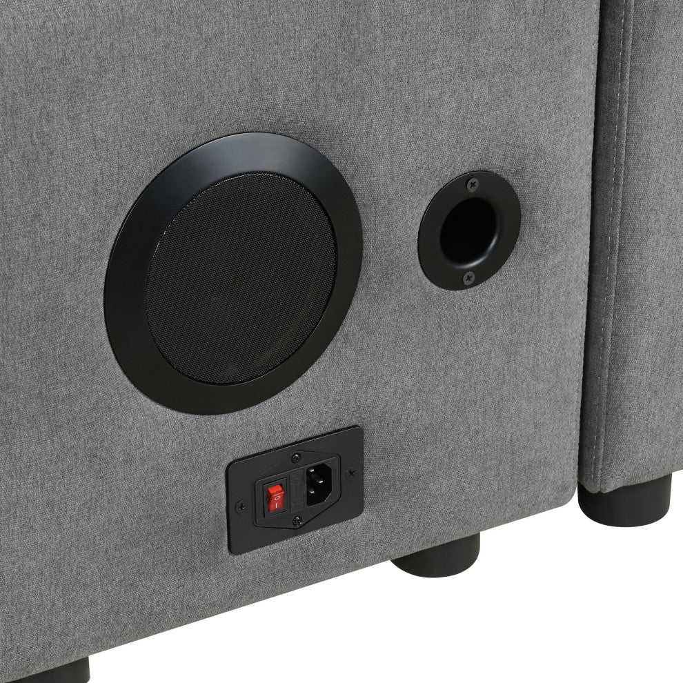 Armani Modular Console With USB, Charcoal