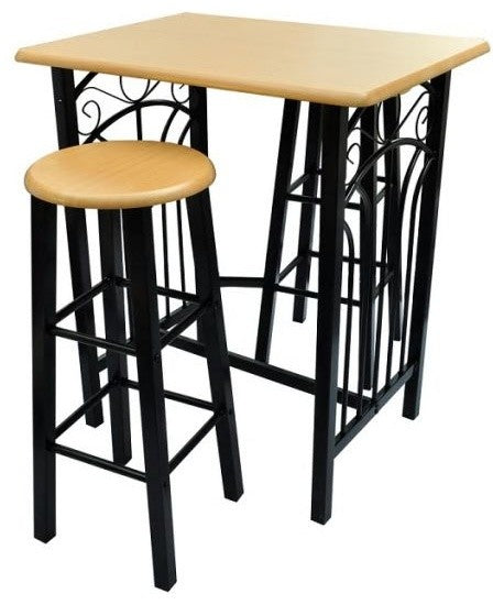 vidaXL Dining Set Table and Stool Kitchen Dining Bar Stool Dinner Table MDF