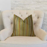 Macedonia Gold Red and Silver Handmade Luxury Pillow, 20"x36" King