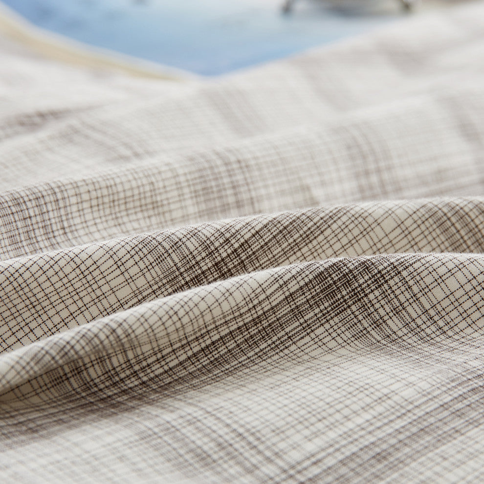 Kolkata Washed Cotton Duvet Set, Grey, 102" X 90