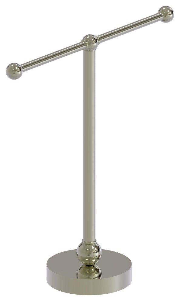 Vanity Top 2 Arm Guest Towel Holder, Polished Nickel