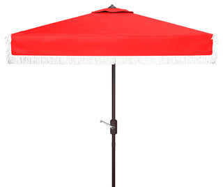 Safavieh Milan 7.5'Square Umbrella, Red