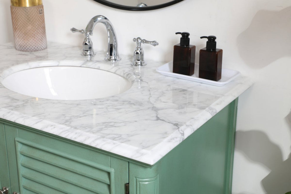 Home Living Single Bathroom Vanity, Vintage Mint, 36"