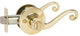 Callan Lexington Privacy Lever Set, Bright Brass
