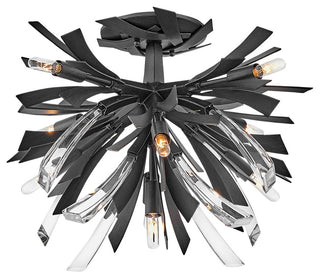 Vida LED Semi-Flush Mount, Brushed Graphite