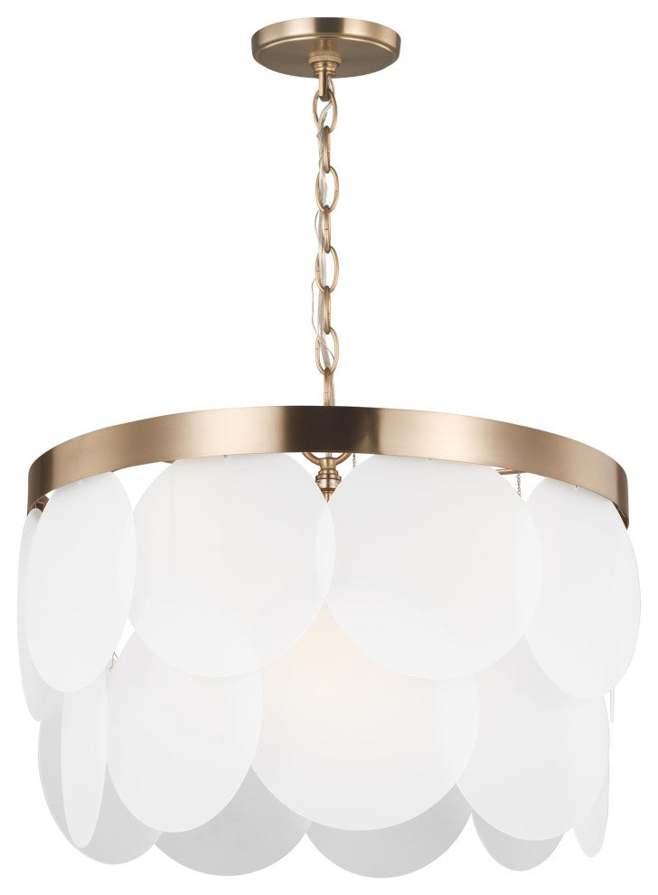 Mellita 6-Light Pendant, Satin Brass