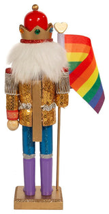 12" Wooden Gay Pride Nutcracker